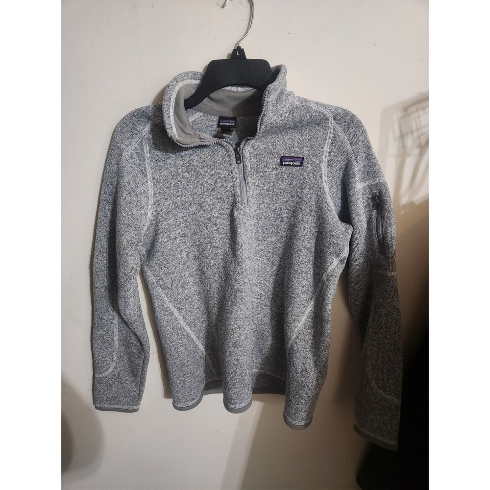 Patagonia Better Sweater 1/4 Zip Fleece Gray Youth XXL 16-18 Fits Womens XS S